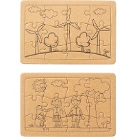 Puzzle de cartón - 2 unidades