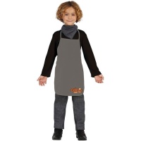 Disfraz de castañero con delantal gris para niño