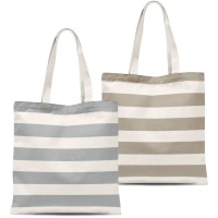 Bolsa de tela a rayas de 48 cm - DCasa - 1 unidad