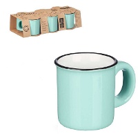 Taza de 100 ml lisa con borde - 6 servicios