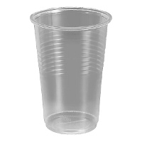 Vasos de 220 ml de plástico transparente - 100 unidades