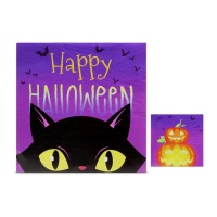 Servilletas de Feliz Halloween de 16,5 x 16,5 cm - 20 unidades