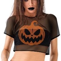 Camiseta de calabaza de rejilla