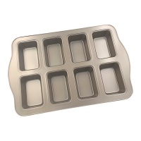 Molde de formas rectangulares de acero de 36 x 24 x 3 cm - Sweetkolor - 8 cavidades