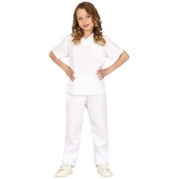 Disfraz de enfermera blanco clásico infantil