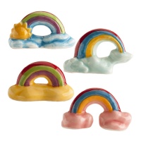 Figuras para roscón de arcoiris de 2 cm - Dekora - 50 unidades