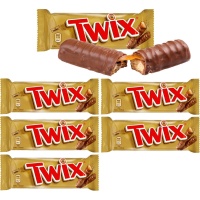 Twix de chocolate con leche y caramelo - 6 unidades