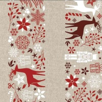 Tela canvas Recycled Red Xmas - Katia