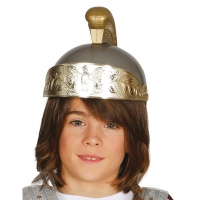 Casco romano plateado y dorado infantil