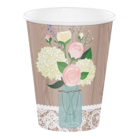 Vasos de Rustic Wedding de 354 ml - 8 unidades