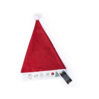 Gorro de Papá Noel para colorear infantil - 1 unidad