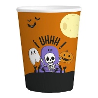 Vasos de cementerio naranja de 266 ml - 6 unidades