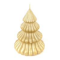 Vela de árbol de Navidad dorado de 12 cm