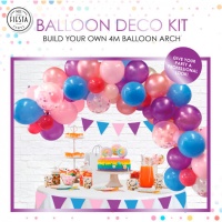 Guirnalda de globos multicolor de 4 m - Wefiesta - 81 unidades