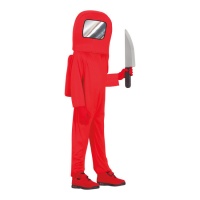 Disfraz de astronauta rojo infantil