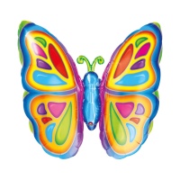 Globo de silueta de mariposa multicolor de 63 x 63 cm - Anagram