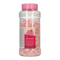Sprinkles de perlas blandas rosa y blanco - 500 g