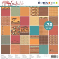 Kit de papeles scrapbooking de Safari - Artemio - 60 hojas