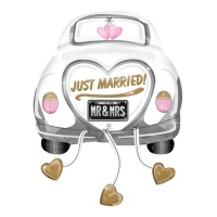 Globo de silueta de coche Just Married de 58 x 79 cm - Anagram