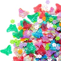 Confetti de flores y mariposas en colores brillantes de 20 gr