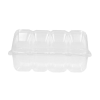 Envase de plástico transparente para 4 donuts - Pastkolor