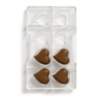 Molde de corazones para chocolate de 20 x 12 cm - Decora - 8 cavidades