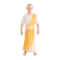 Disfraz de emperador romano dorado para niño
