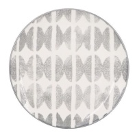 Plato de 19 cm estampado gris