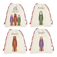 Bolsa regalo de 21 x 15 x 1 cm de Reyes Magos surtida - 1 unidad