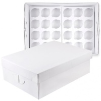 Caja rectangular para 24 cupcakes de 44 x 32 x 14 cm - PME