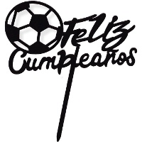 Topper para tarta de Feliz cumpleaños Fútbol