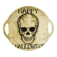 Bandeja de Skull and Crow con asas de Happy Halloween de 30 cm