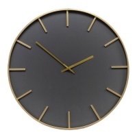 Reloj de pared negro y dorado de 60 cm - DCasa