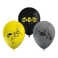 Globos de látex de Batman de 30 cm - Procos - 8 unidades