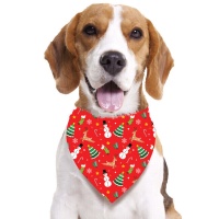 Pañuelo para mascota de Navidad rojo