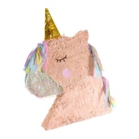 Piñata 3D de unicornio pastel de 45 x 50 cm
