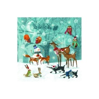 Servilletas de animales del bosque navideños de 16,5 x 16,5 cm - 20 unidades