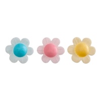 Obleas de flores en tres colores de 3 cm - Dekora - 150 unidades