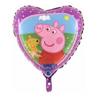 Globo corazón de Peppa Pig de 46 cm - Grabo