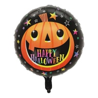 Globo de calabaza sonriente de Happy Halloween de 45 cm - Party love