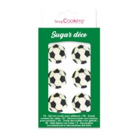 Figuras de azúcar de balones de fútbol - Scrapcooking - 6 unidades