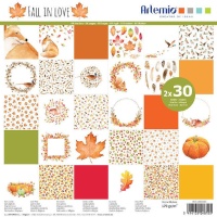 Kit de papeles scrapbooking de Fall in Love - Artemio - 60 hojas