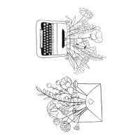 Sellos acrílicos de correspondencia floral - Artemio