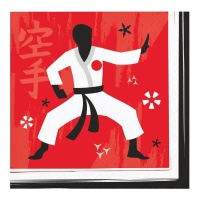 Servilletas de Karate de 12,5 x 12,5 cm - 16 unidades