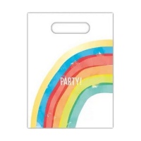 Bolsas de party arcoiris - 6 unidades