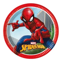 Platos de Spiderman en la ciudad de 23 cm - 8 unidades