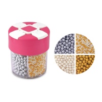 Sprinkles de perlas de colores y tamaños diferentes de 76 gr - Scrapcooking