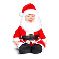 Disfraz de Papá Noel con barba y sonido para bebé