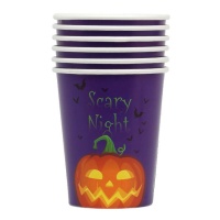 Vaso de Halloween Scary Night de 250 ml - 6 unidades