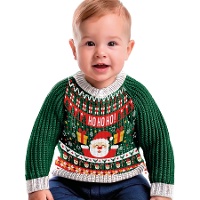 Jersey de Navidad de Papá Noel Ho Ho Ho para bebé